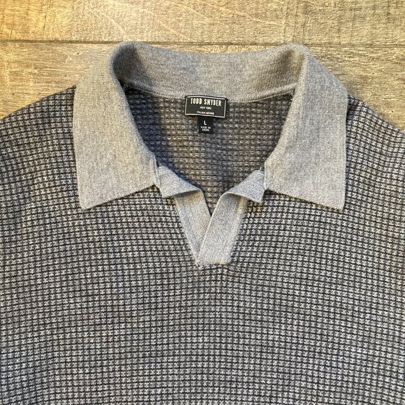 Todd Snyder Gray V-Neck Sweater - Picture 2 of 7